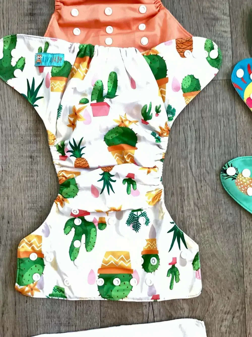 AlvaBaby One Size Adjustable Reusable Pocket Cloth Diapers, Set of 7